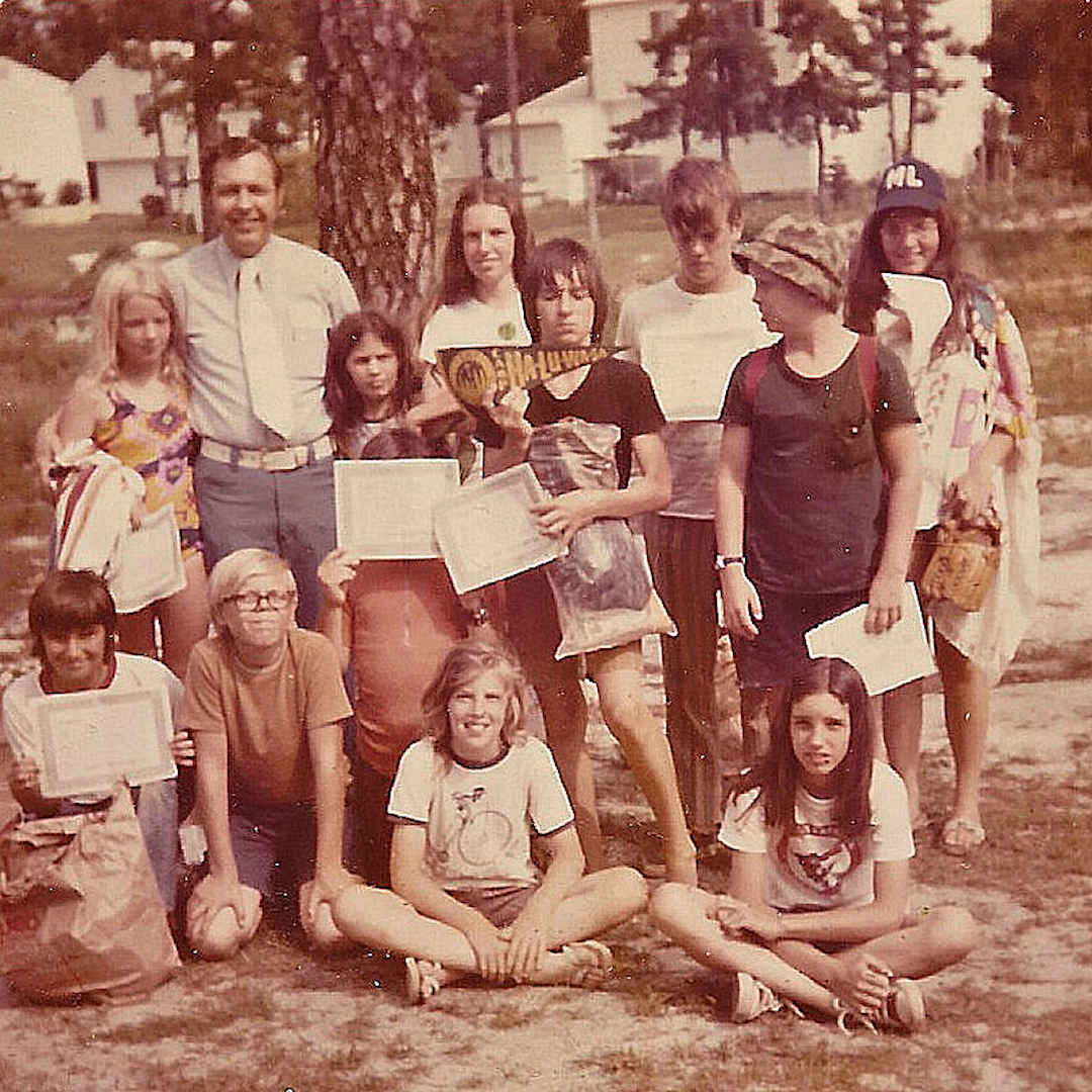 Neighborhood youth group on an excursion 1973