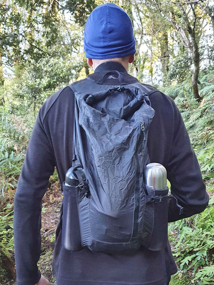 Paul hiking with Matador Freerain24 2.0 on his back