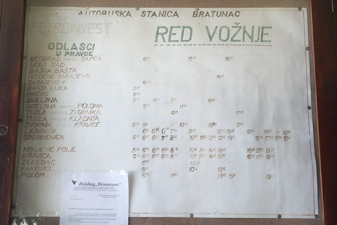 Timetable Bratunac