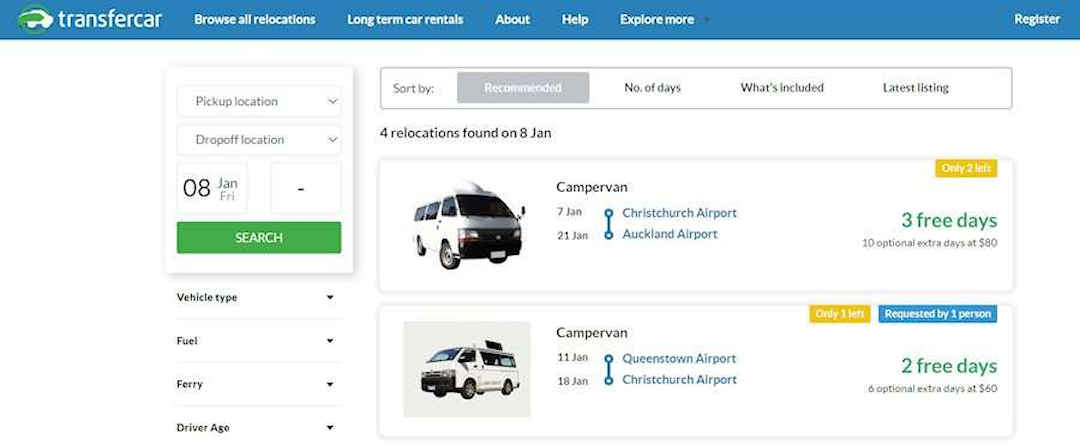 TransferCar Screenshot TransferCar Screenshot