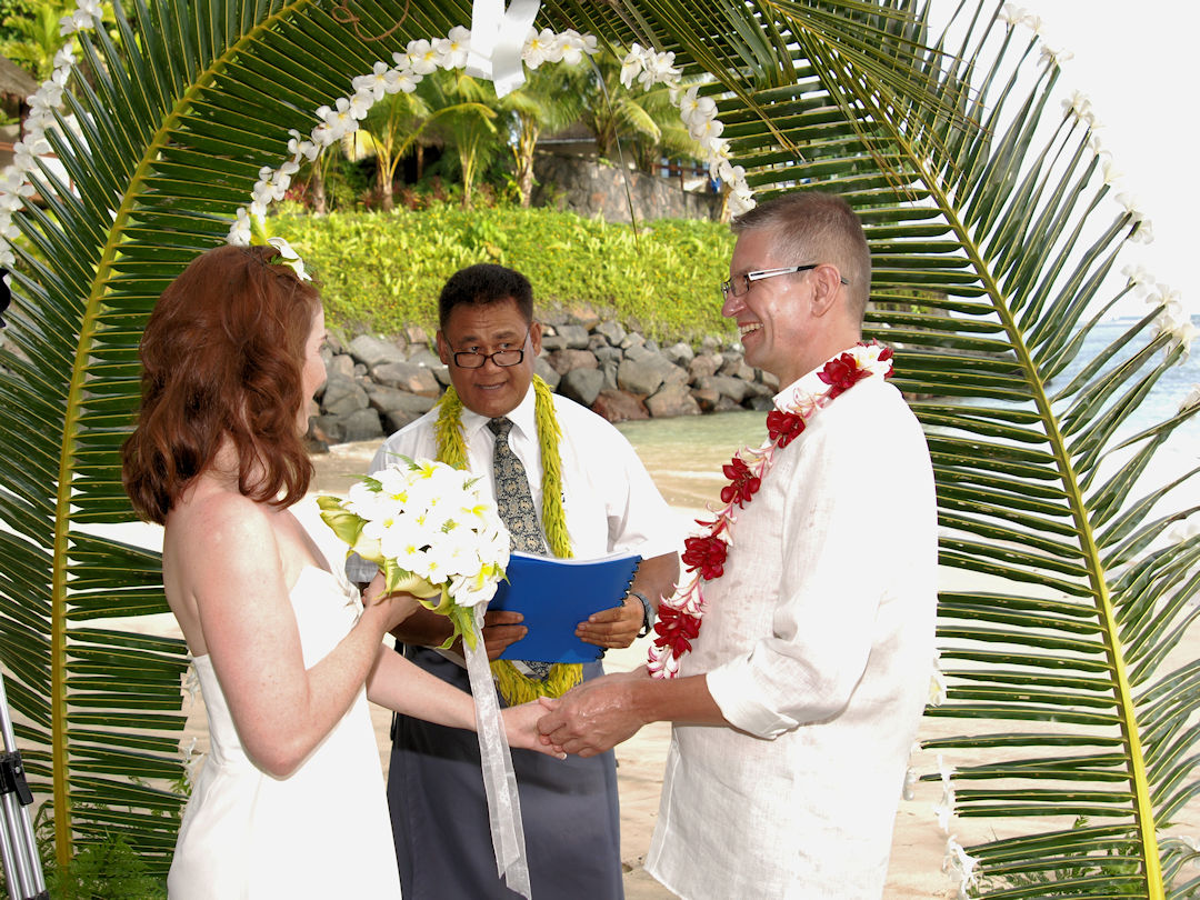 exchanging vows on wedding day