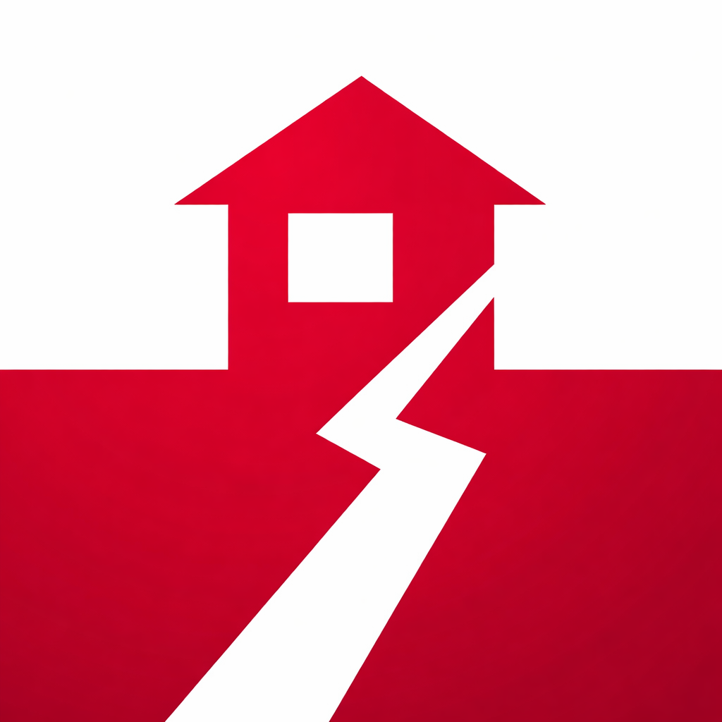GeoNet NZ Earthquake and Hazard Alerts App GeoNet New Zealand earthquake and hazard monitoring app logo with house and fault line