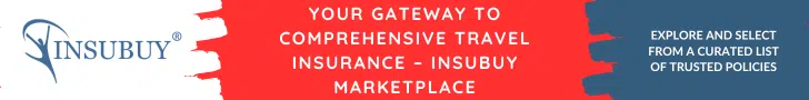 Insubuy travel insurance marketplace banner showcasing diverse options for travellers
