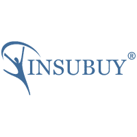 brand-logo-mockup Insubuy® logo featuring a stylised figure with outstretched arms and the brand name in blue text, representing a trusted marketplace for travel insurance.
