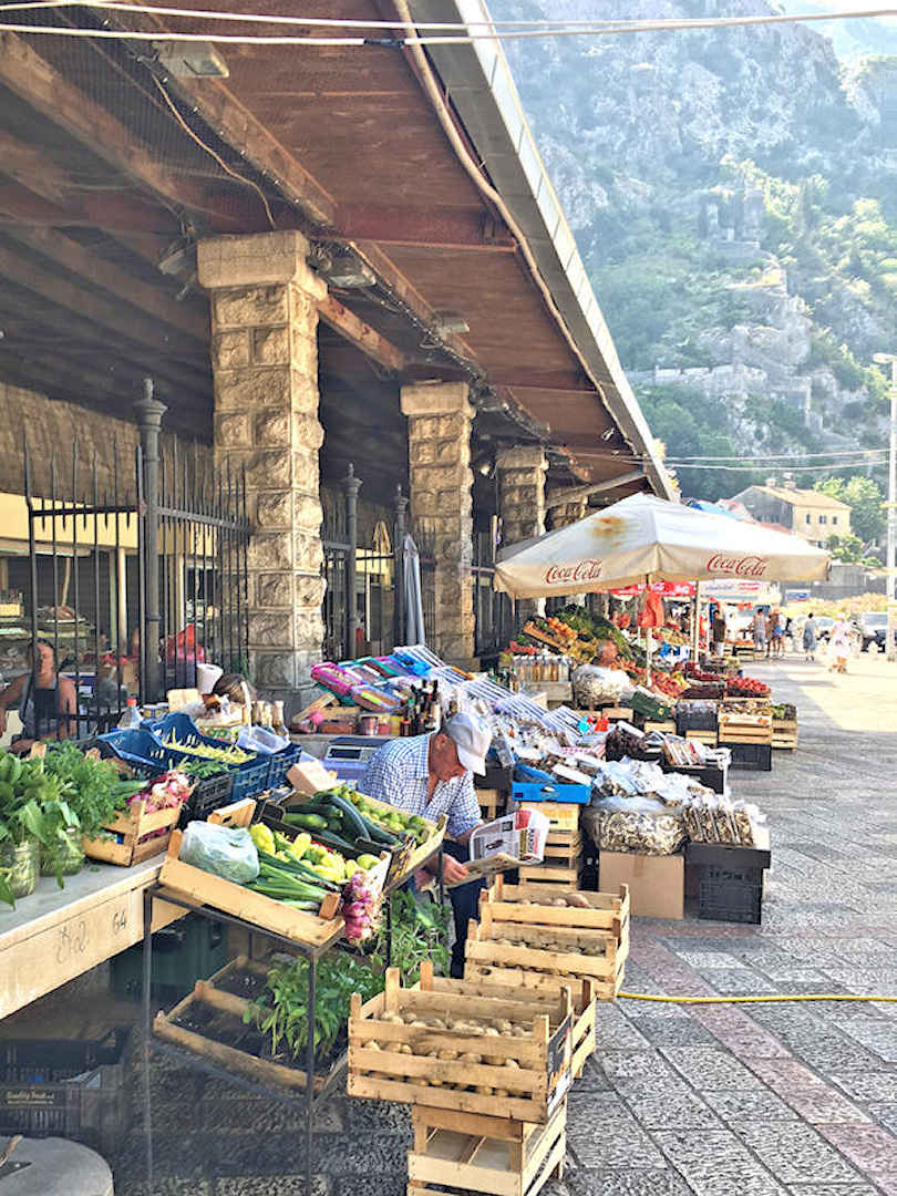 kotor market stalls kotor market stalls
