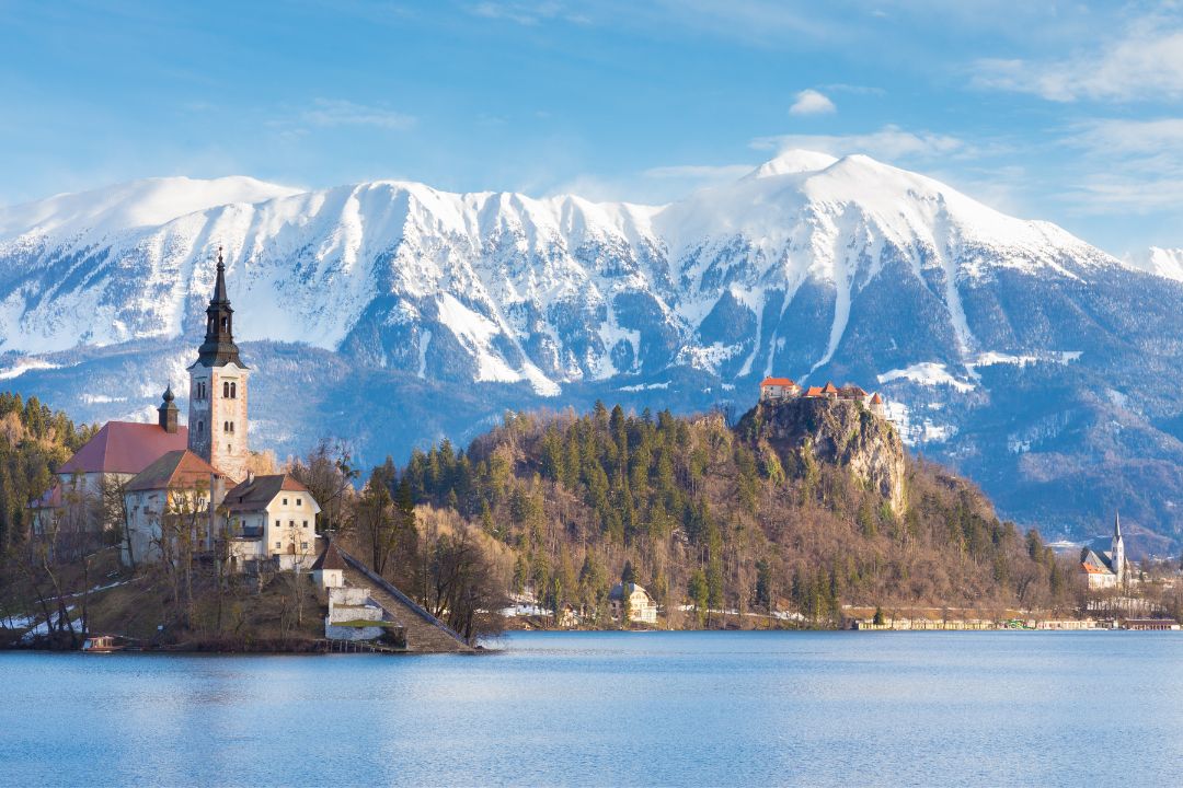 lake bled and julian alps