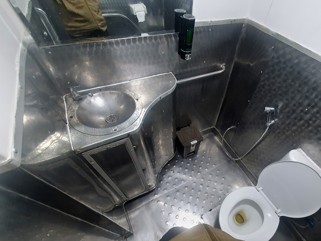 malabar train bathroom interior