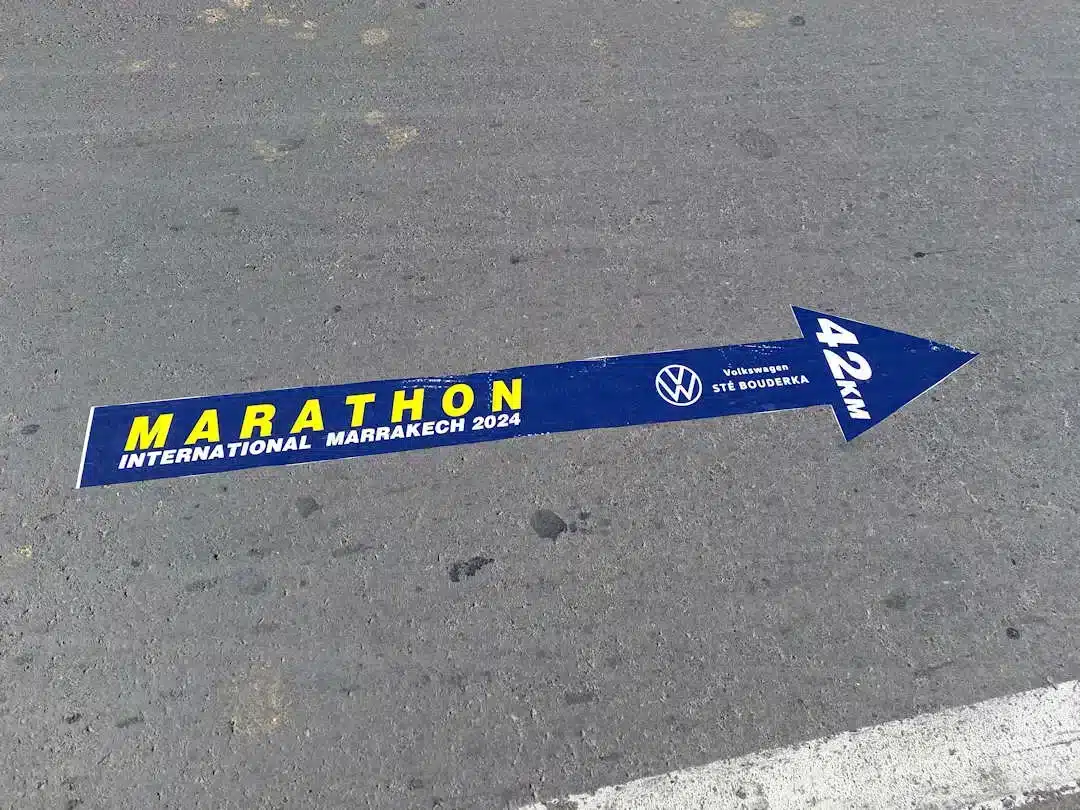 Marrakesh Marathon course sticker