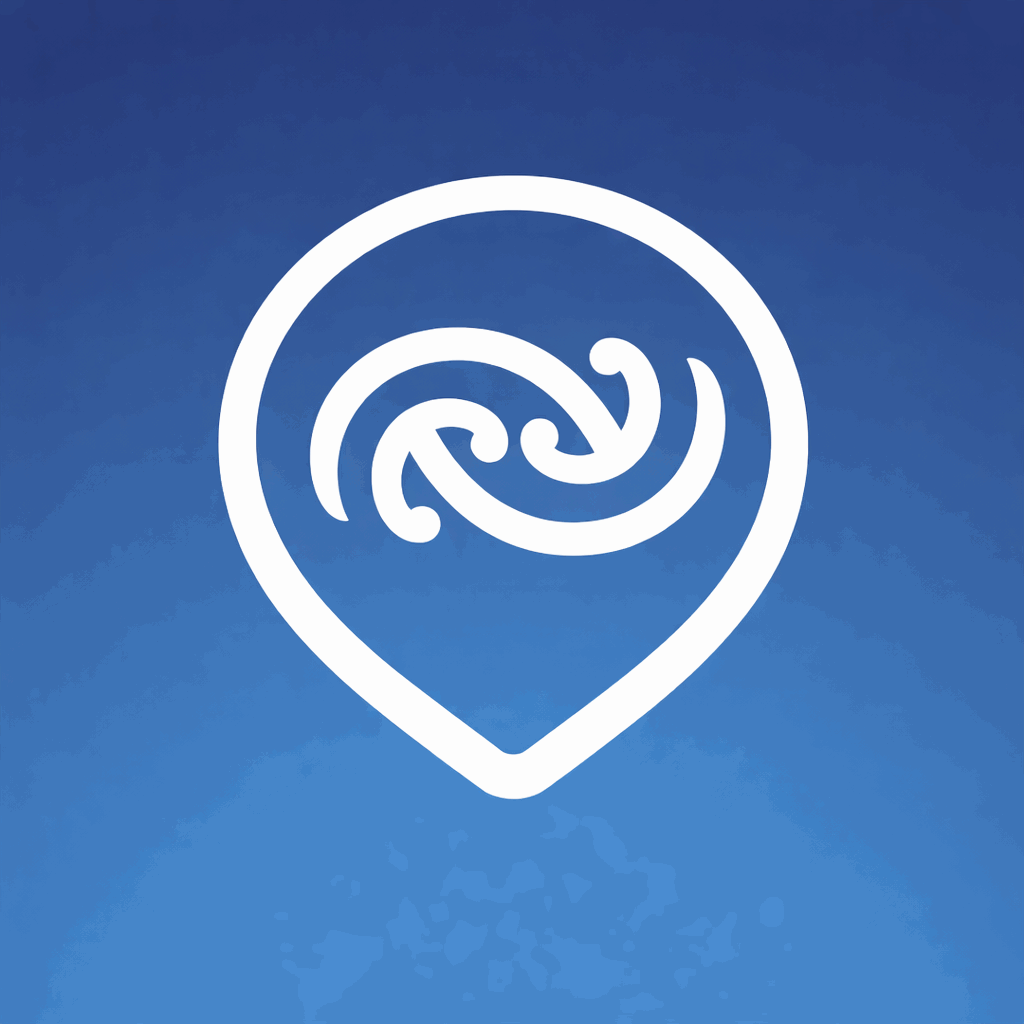 MetService NZ Weather Forecast and Alerts App MetService New Zealand weather app logo with wave symbol on blue background