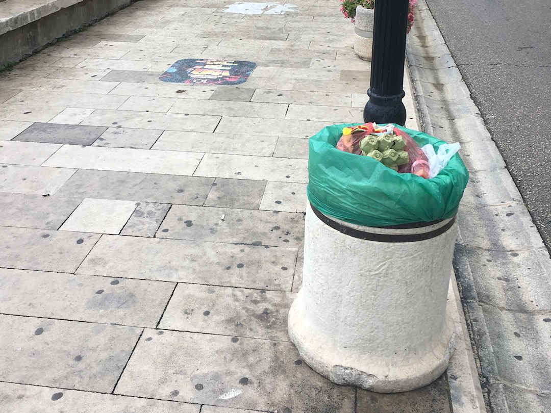 montenegro public rubbish bin