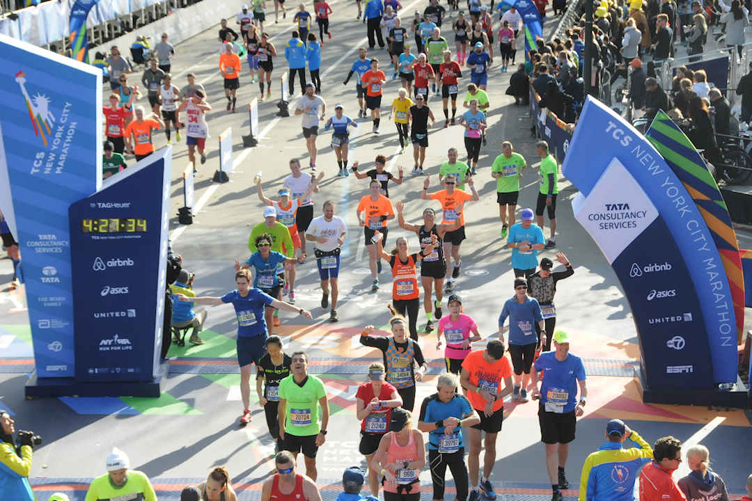 paul and ben finishing 2016 tcs nyc marathon