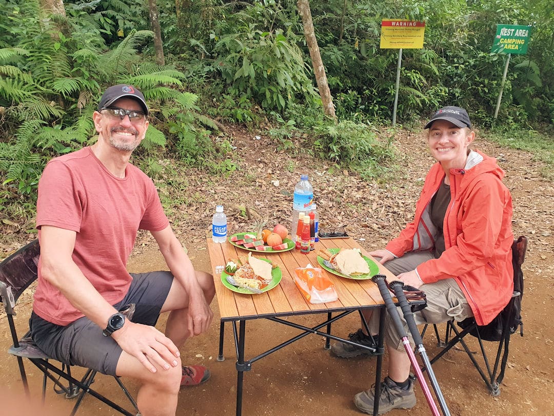 Paul and Sandra at Mt Rinjani