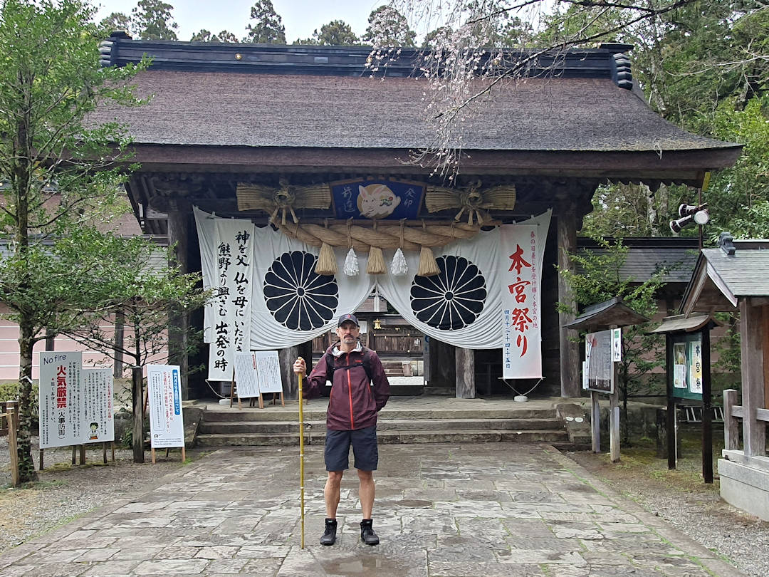Pilgrim at Kumano Hongu Taisha