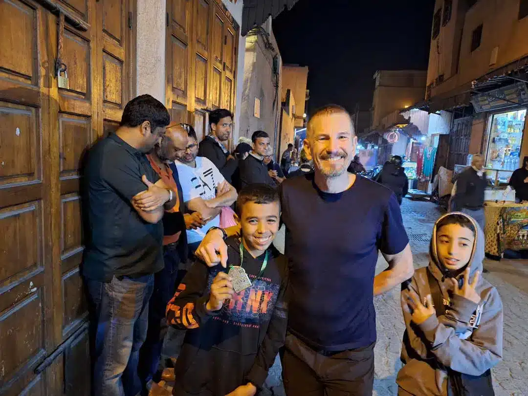 Paul gave Marrakesh Marathon Medal away