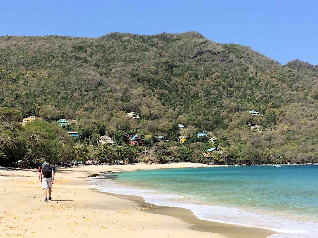 Paul walking on Princess Margaret Beach on Bequia Paul walking on Princess Margaret Beach on Bequia