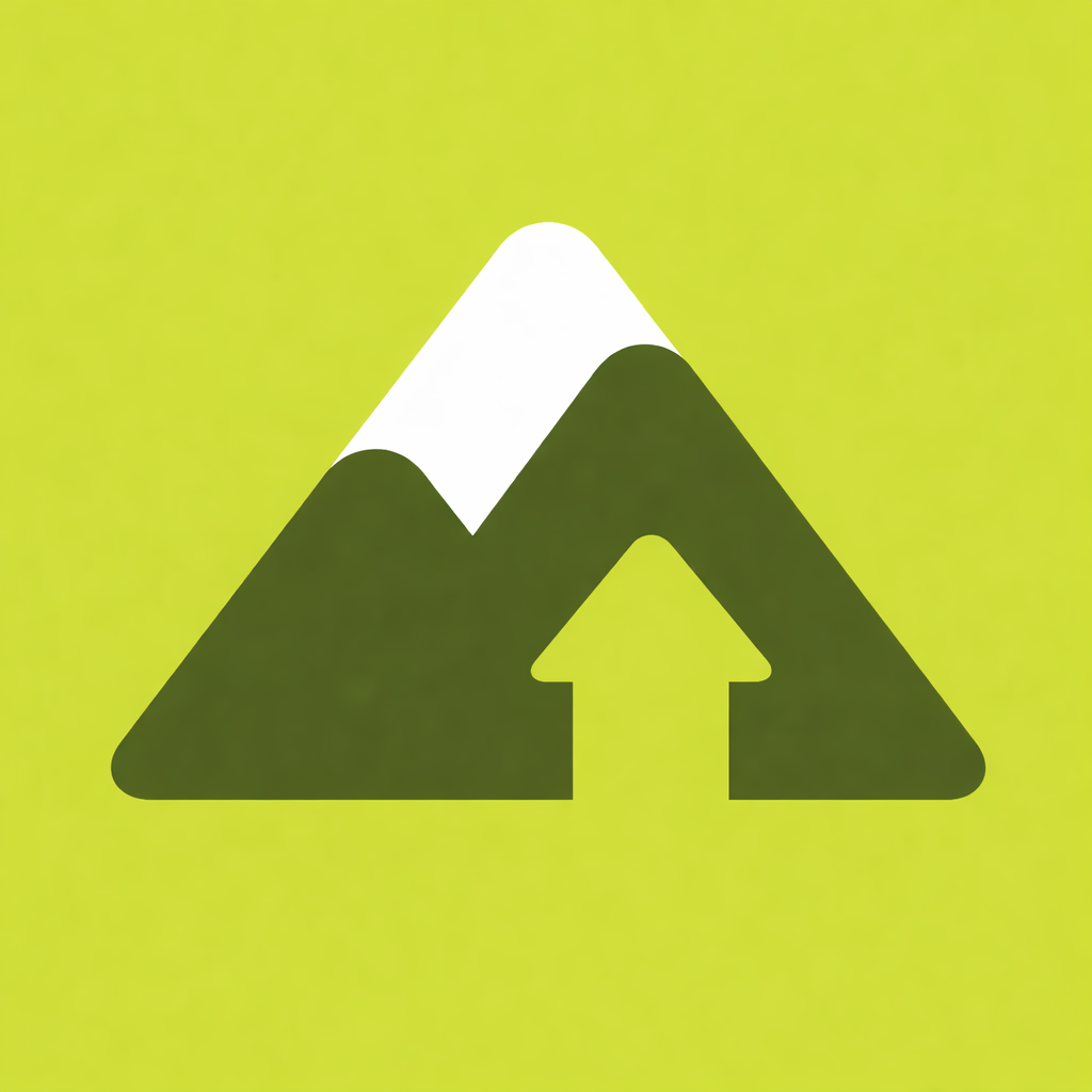 Plan My Walk NZ Hiking Safety and Trip Planning App Plan My Walk New Zealand hiking safety app logo with mountain and arrow icon
