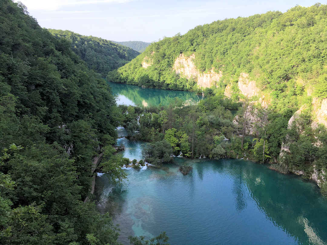 plitvice lakes in the morning