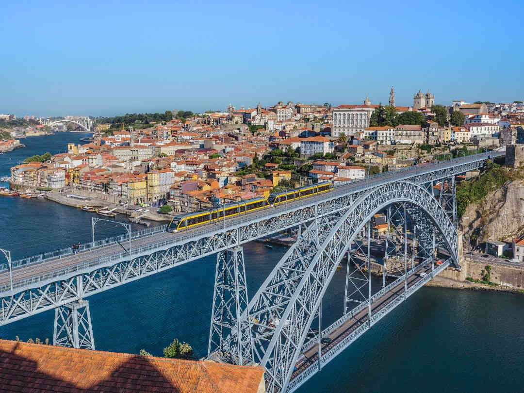 Porto city seen from Serra Do Pilar