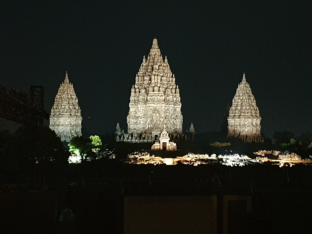 prambanan temple backdrop at open air theatre