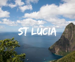 St Lucia button