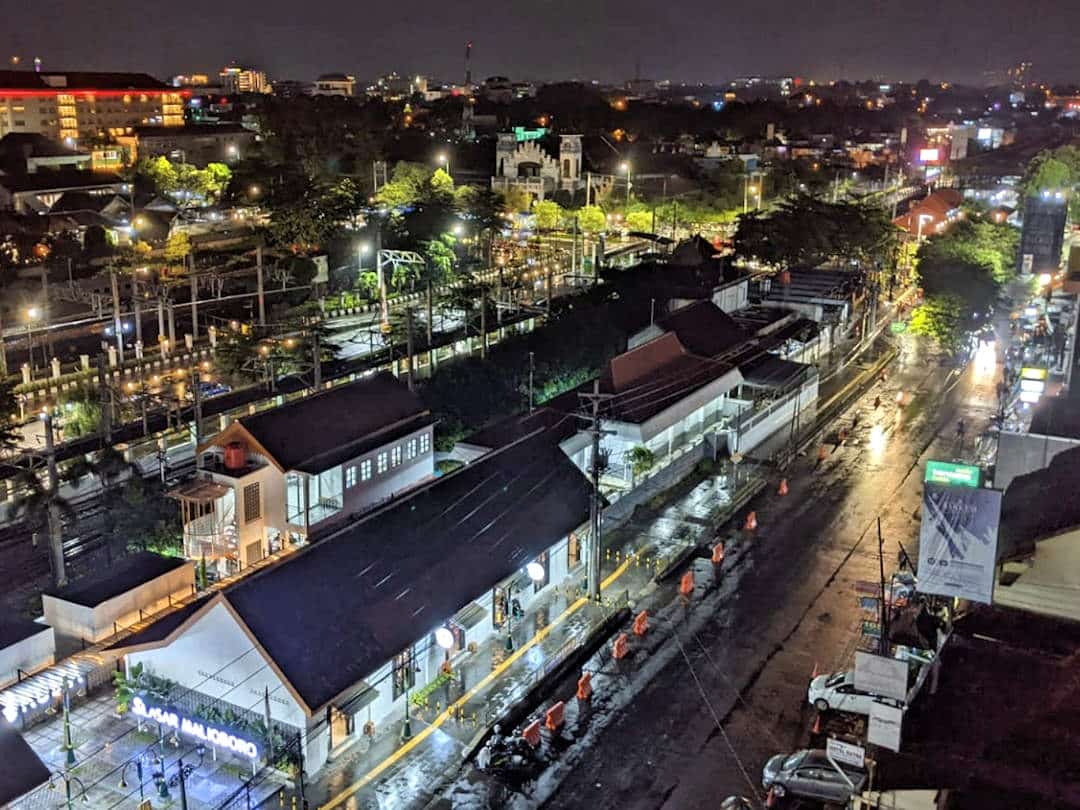 stasiun tugu from hotel neo at night