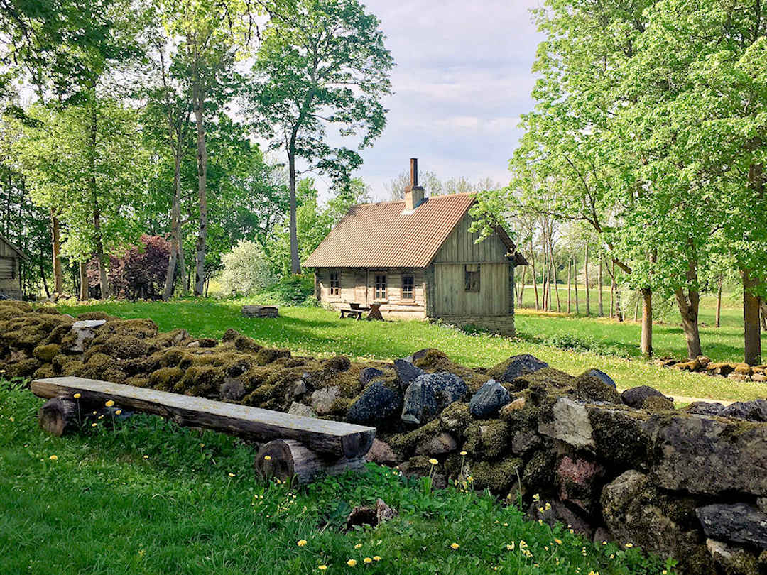 surroundings of karja church saaremaa