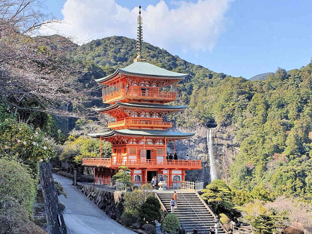 Three-storied Pagoda and Nachi Falls