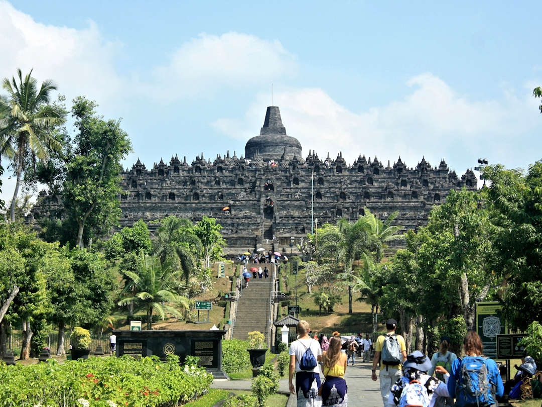 tourists at borobudur by maneesh shahani on unsplash