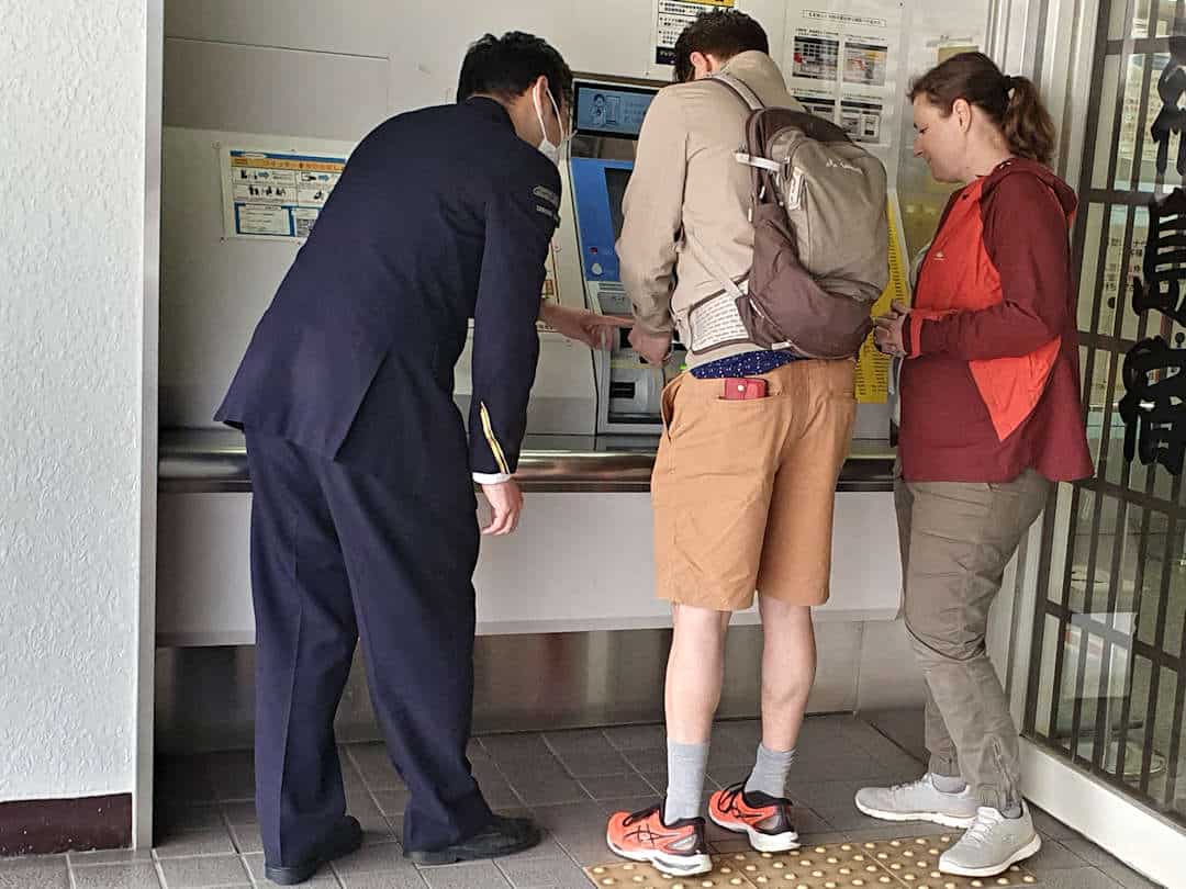 travellers at nakasendo train station travellers at nakasendo train station