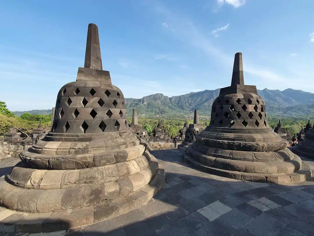 Views from the top of Borobudur Temple views from the top of borobudur temple