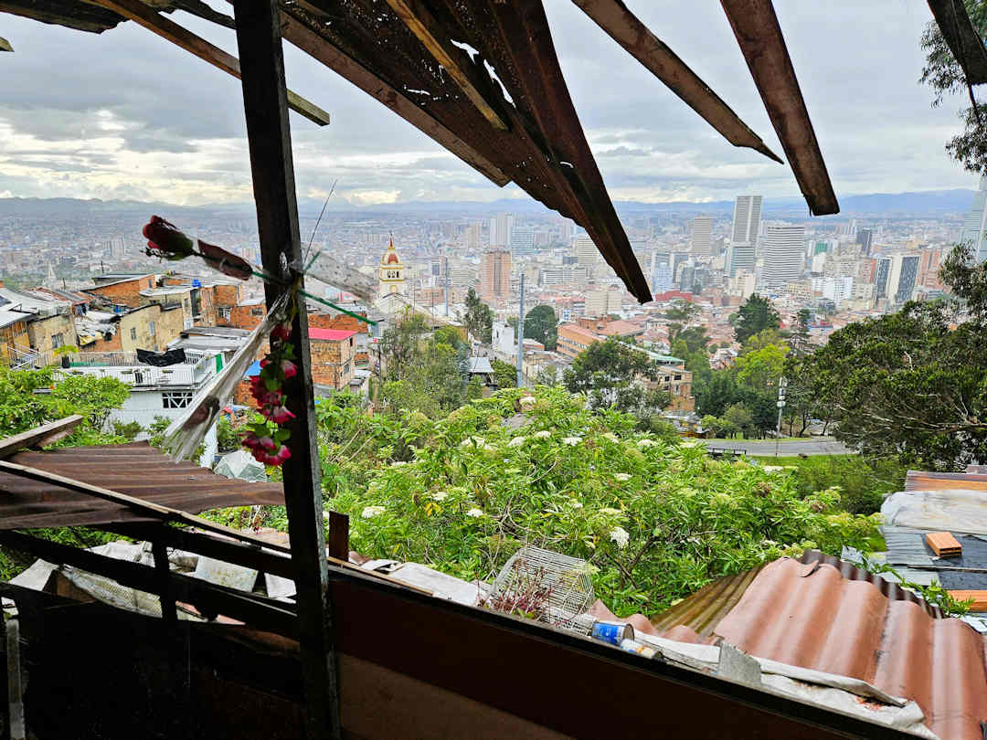 views from vivianas house in barrio egipto Panoramic view of Bogotá seen from Barrio Egipto during the Breaking Borders Walking Tour