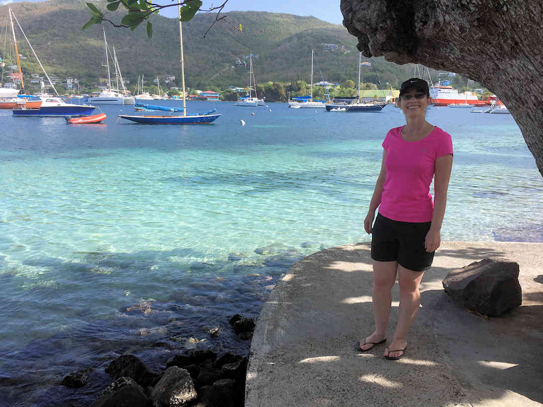 Walking around the rocks on Bequia Island Walking around the rocks on Bequia Island