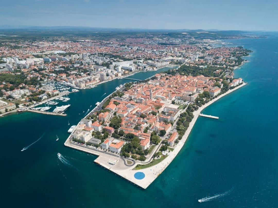 zadar from above zadar from above